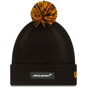 McLaren Racing F1 Pom‑Pom Beanie Hat by New Era – Formula 1 Official Merchandise