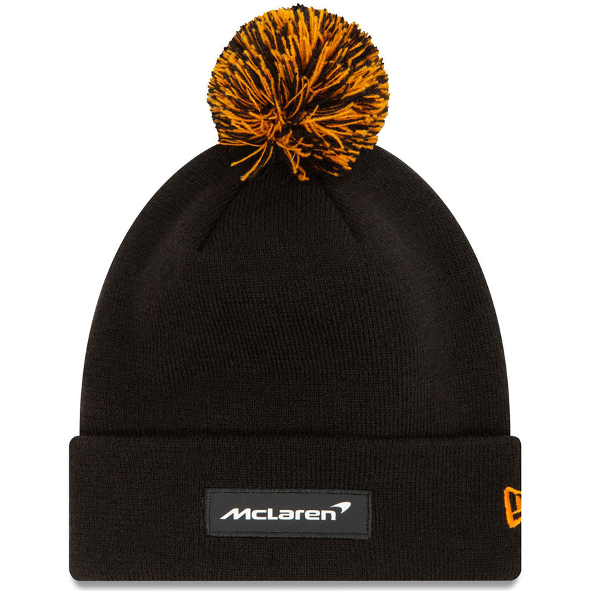 McLaren Racing F1 Pom‑Pom Beanie Hat by New Era – Formula 1 Official Merchandise