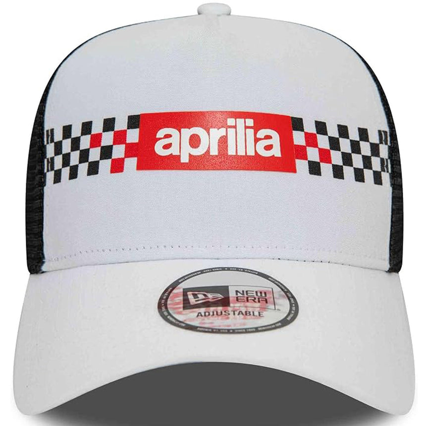 New Era Aprilla Checker Print White Official Trucker Baseball Cap