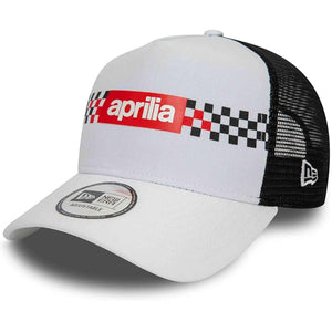 New Era Aprilla Checker Print White Official Trucker Baseball Cap