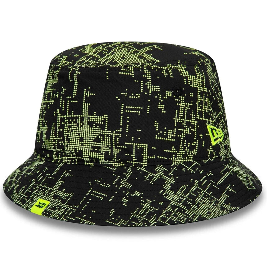 Valentino Rossi VR46 New Era Glitch Black/Neon Official Bucket Hat