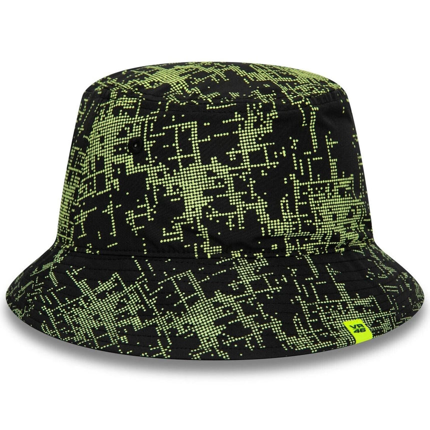 Valentino Rossi VR46 New Era Glitch Black/Neon Official Bucket Hat