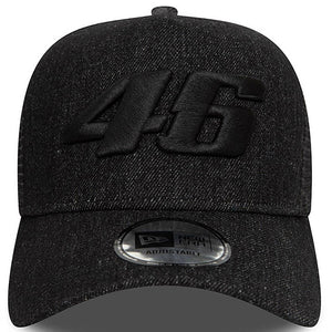 Valentino Rossi VR46 Moto GP New Era Black Denim Trucker Cap