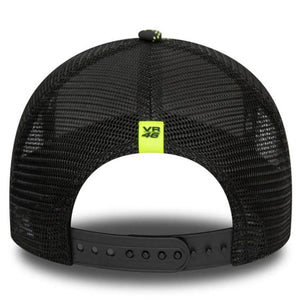 Valentino Rossi VR46 Moto GP New Era Black Glitch Print Trucker Cap