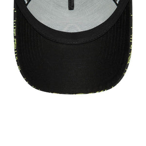 Valentino Rossi VR46 Moto GP New Era Black Glitch Print Trucker Cap