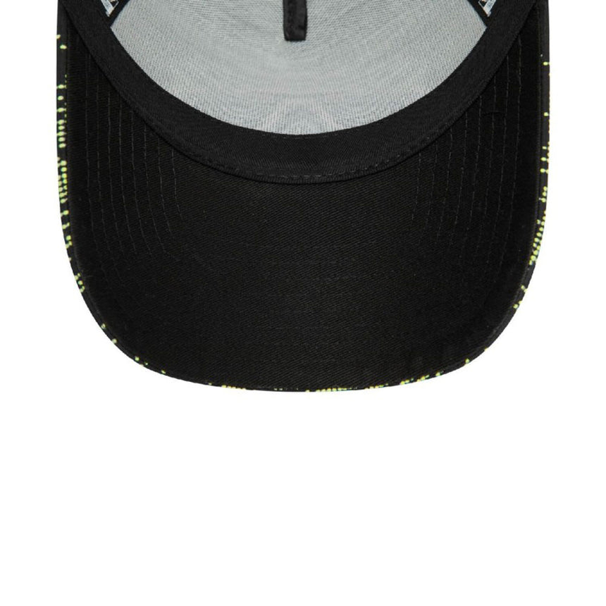 Valentino Rossi VR46 Moto GP New Era Black Glitch Print Trucker Cap