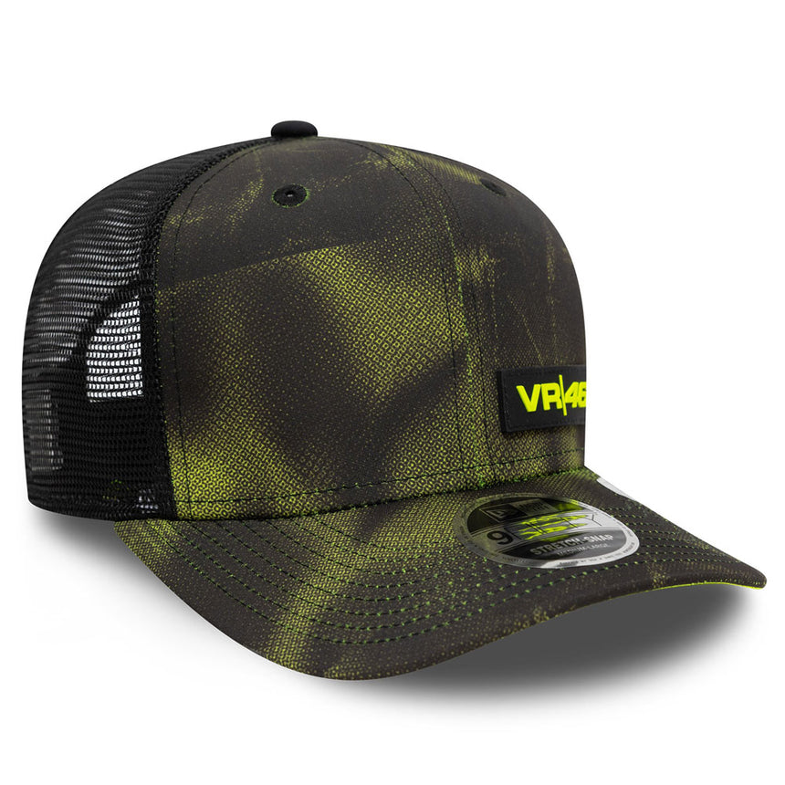 Valentino Rossi VR46 Moto GP New Era Halftone All Over Print Trucker Cap