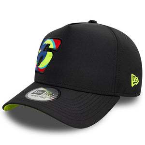 Valentino Rossi VR46 Moto GP New Era Black Moon Sun Eframe Trucker Cap