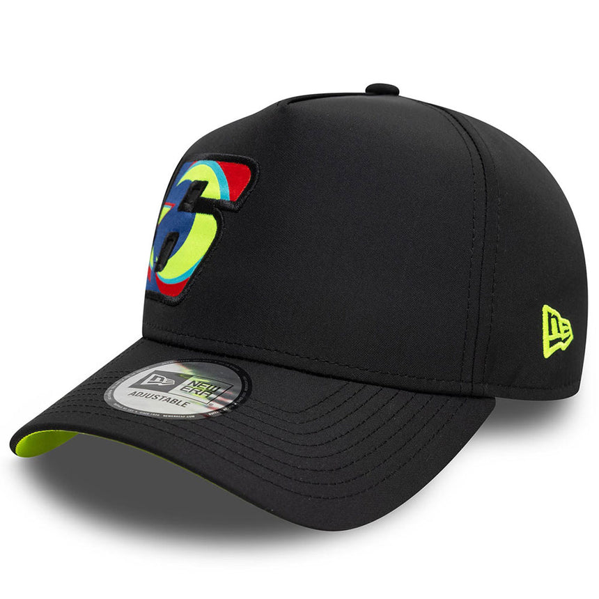 Valentino Rossi VR46 Moto GP New Era Black Moon Sun Eframe Trucker Cap