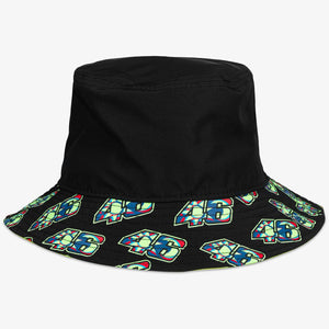 Valentino Rossi VR46 New Era Moon Sun Tapered Black Official Bucket Hat