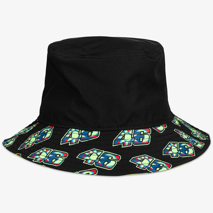 Valentino Rossi VR46 New Era Moon Sun Tapered Black Official Bucket Hat