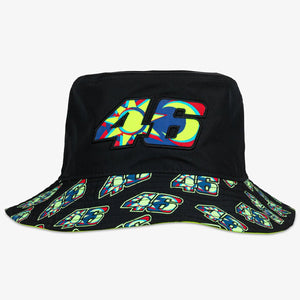 Valentino Rossi VR46 New Era Moon Sun Tapered Black Official Bucket Hat