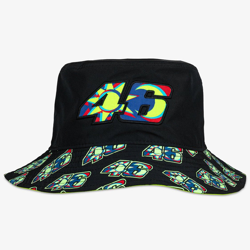 Valentino Rossi VR46 New Era Moon Sun Tapered Black Official Bucket Hat