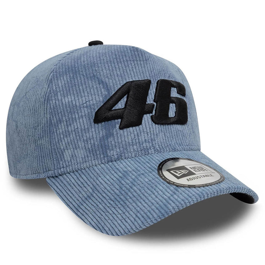 Valentino Rossi VR46 Moto GP New Era Blue Pattern Cord Eframe Baseball Cap