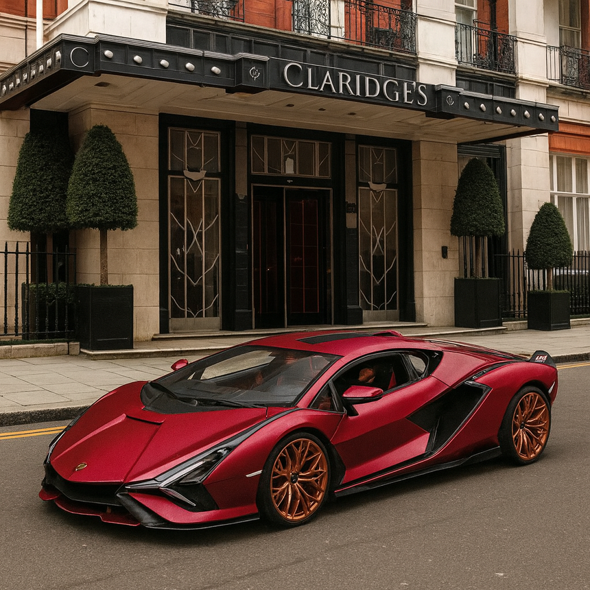 Bburago 1:24 Lamborghini Sian FKP 37 | Red Model Car