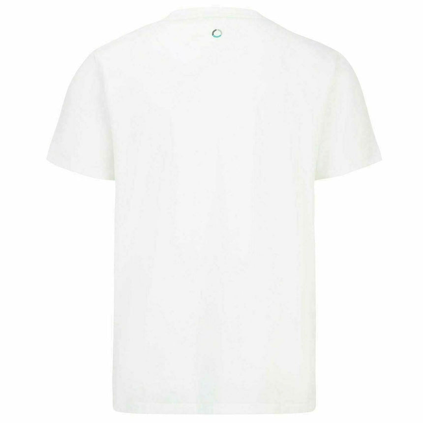 Mercedes AMG Petronas F1 Team White Large Front Logo Fanwear Tee Shirt