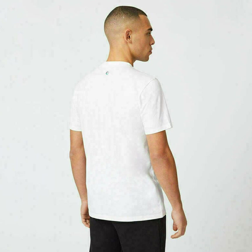 Mercedes AMG Petronas F1 Team White Large Front Logo Fanwear Tee Shirt