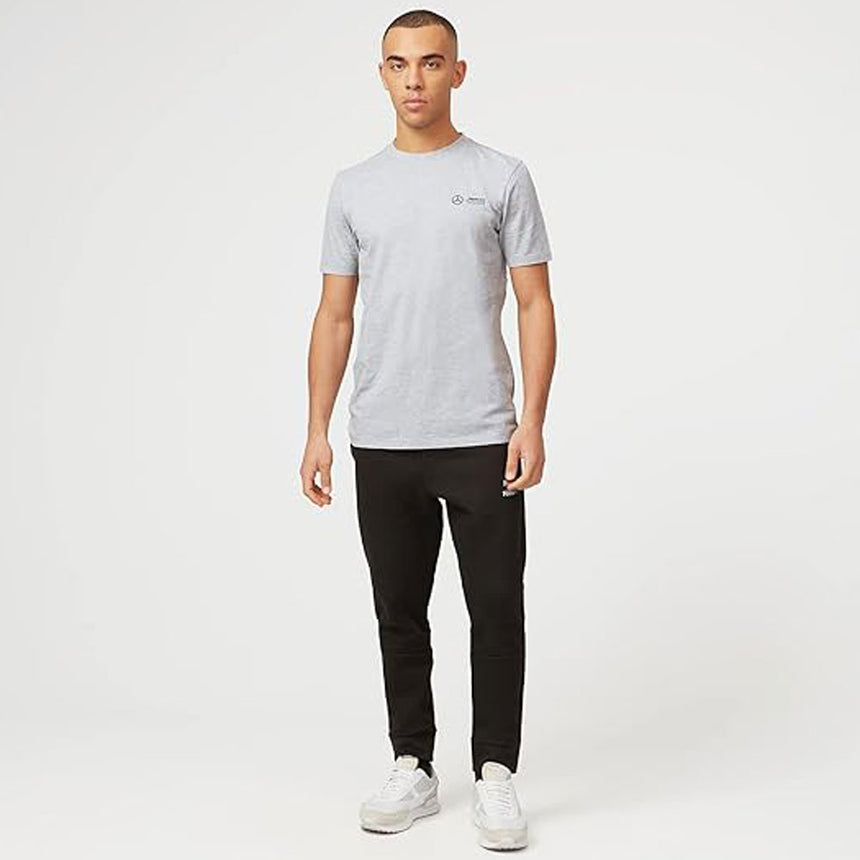 Mercedes AMG Petronas Official F1 Small Logo Marl Grey Tee Shirt
