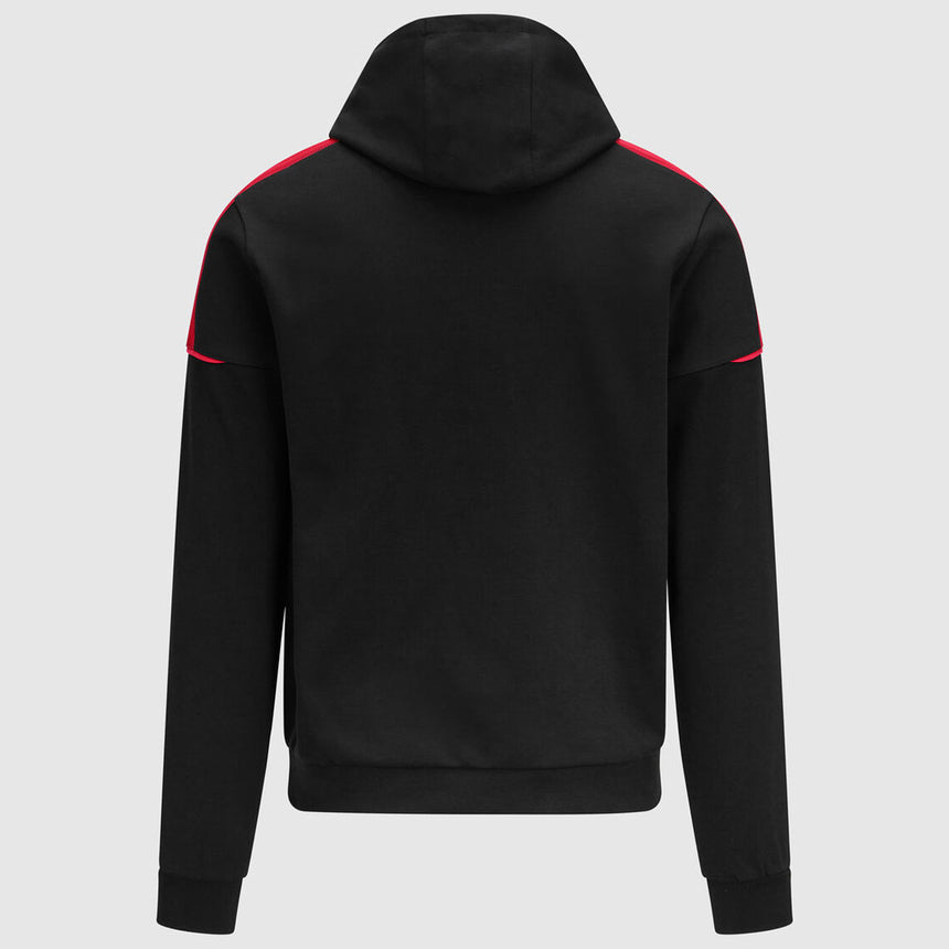 Porsche Motorsport Men’s Black Hoodie Sweatshirt – Official Licensed Mesh-Panel Pullover