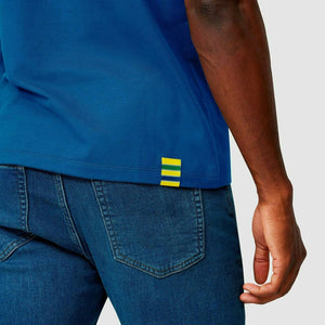 Aytron Senna Fan Wear Mens Stripe Polo Navy