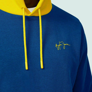 Aytron Senna Fan Wear Mens Stripe Hoodie Navy