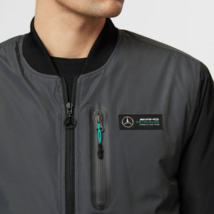 Mercedes AMG Petronas F1 Team Fan Wear Bomber Jacket Grey/Black