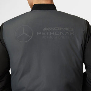 Mercedes AMG Petronas F1 Team Fan Wear Bomber Jacket Grey/Black