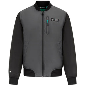 Mercedes AMG Petronas F1 Team Fan Wear Bomber Jacket Grey/Black