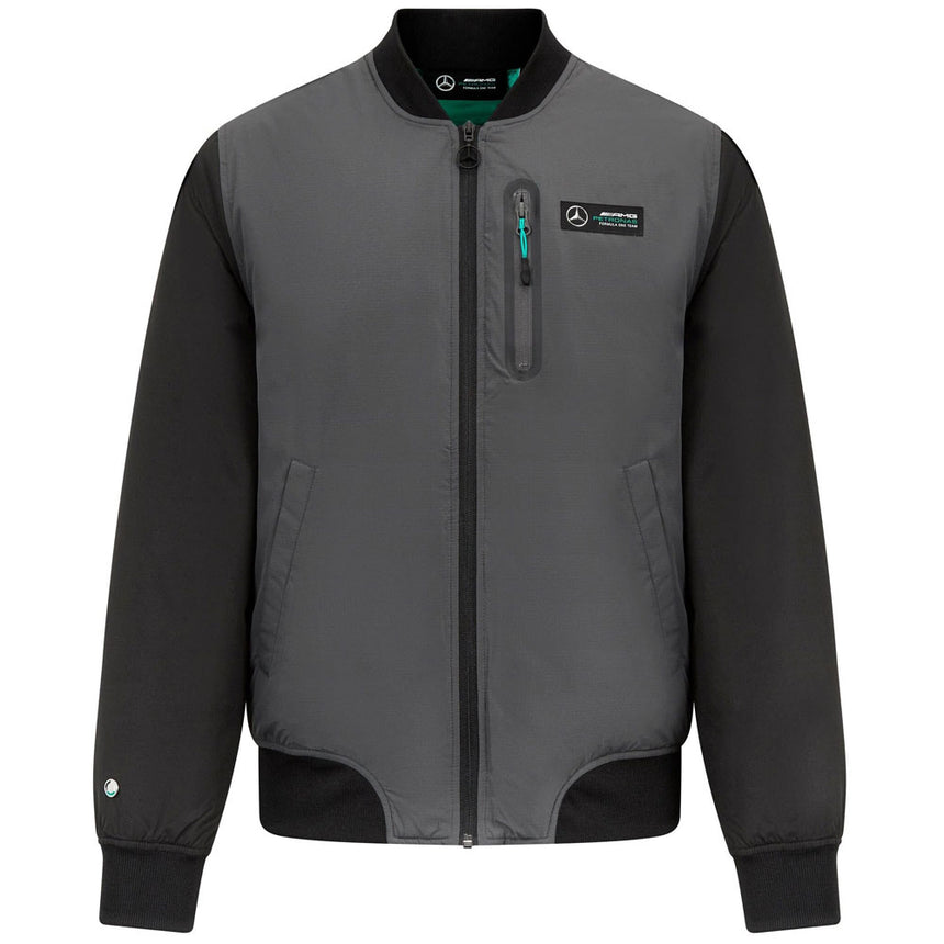 Mercedes AMG Petronas F1 Team Fan Wear Bomber Jacket Grey/Black