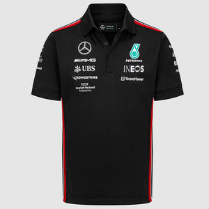 Mercedes AMG Petronas F1 Team 2023 Black Polo Tee Shirt