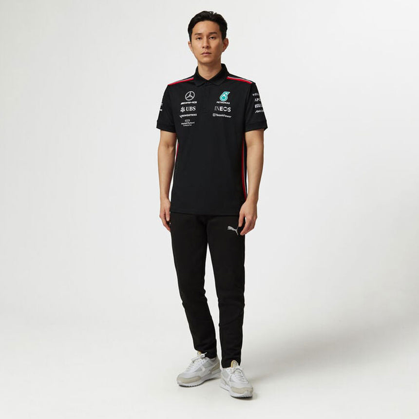 Mercedes AMG Petronas F1 Team 2023 Black Polo Tee Shirt