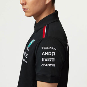 Mercedes AMG Petronas F1 Team 2023 Black Polo Tee Shirt