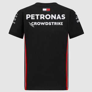Mercedes AMG Petronas F1 Team Replica Black Kids Driver Tee Shirt