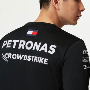 Mercedes AMG Petronas F1 Team Replica Mens Long Sleeve Driver Tee (Black)