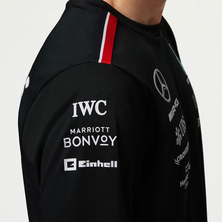 Mercedes AMG Petronas F1 Team Replica Mens Long Sleeve Driver Tee (Black)