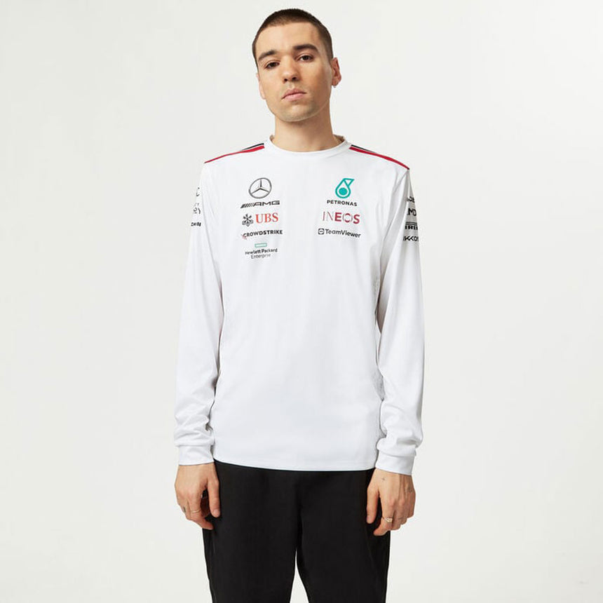 Mercedes AMG Petronas F1 Team Long Sleeve Driver Tee | White