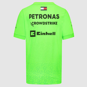 Mercedes AMG Petronas F1 Neon Green Replica Set up Tee Shirt