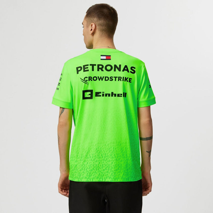Mercedes AMG Petronas F1 Neon Green Replica Set up Tee Shirt