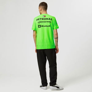 Mercedes AMG Petronas F1 Neon Green Replica Set up Tee Shirt