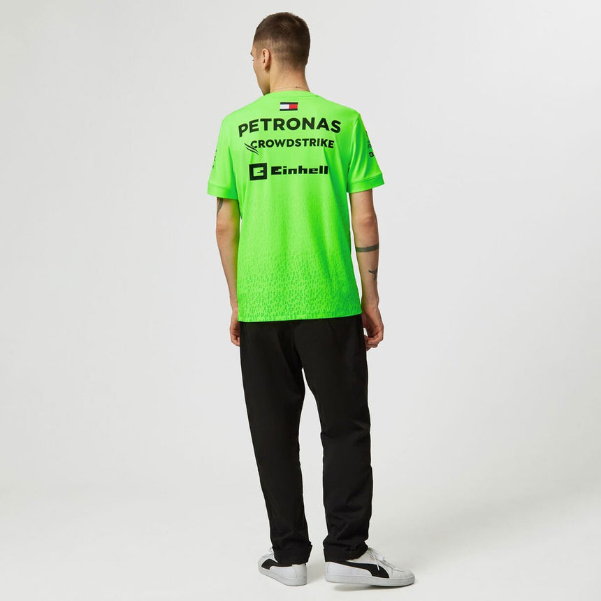 Mercedes AMG Petronas F1 Neon Green Replica Set up Tee Shirt