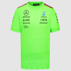 Mercedes AMG Petronas F1 Neon Green Replica Set up Tee Shirt