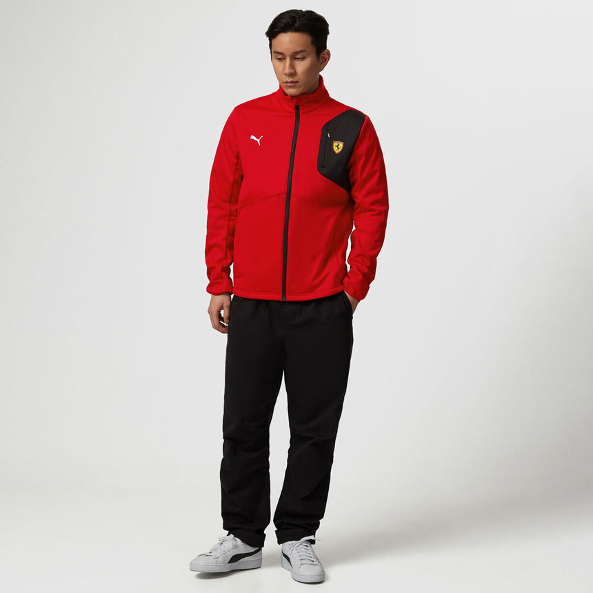 Scuderia Ferrari Men’s Softshell Jacket Fleece Lined Motorsport Outerwear