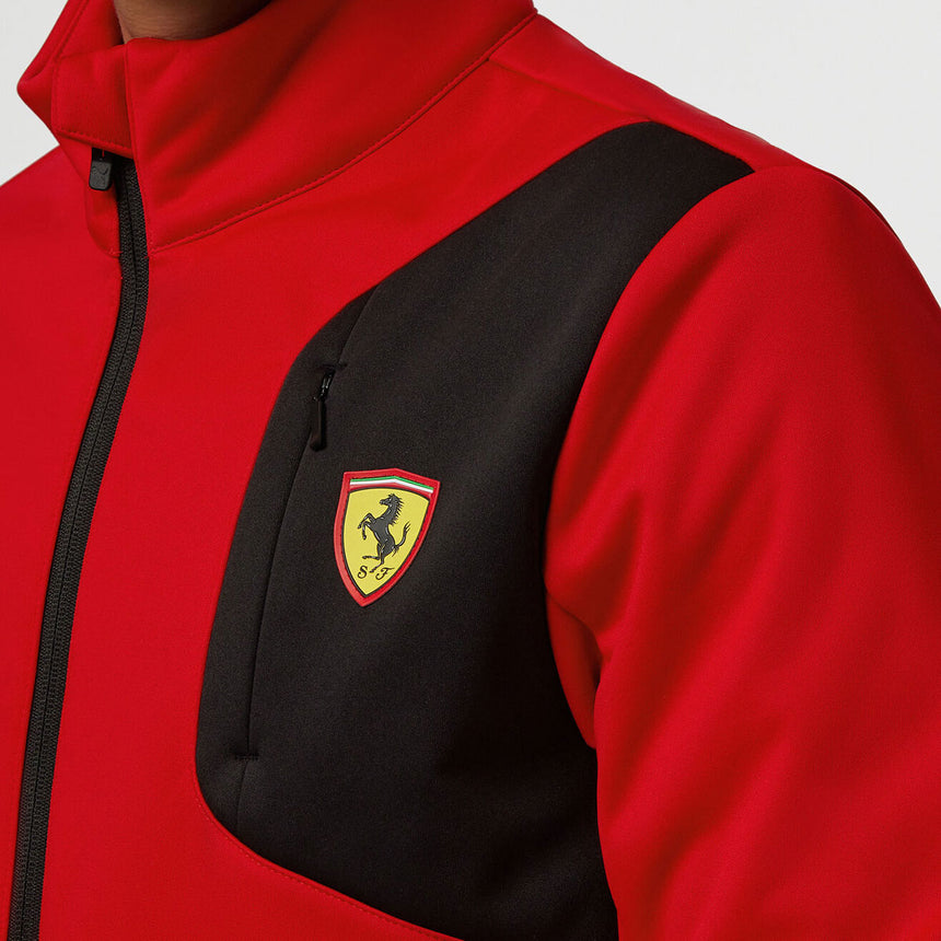 Scuderia Ferrari Men’s Softshell Jacket Fleece Lined Motorsport Outerwear