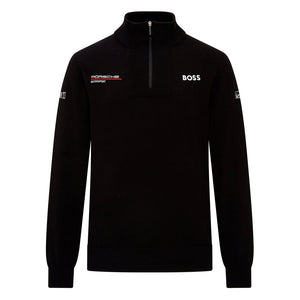 Porsche Motorsport 1/4 Zip Knitted Jumper | Black