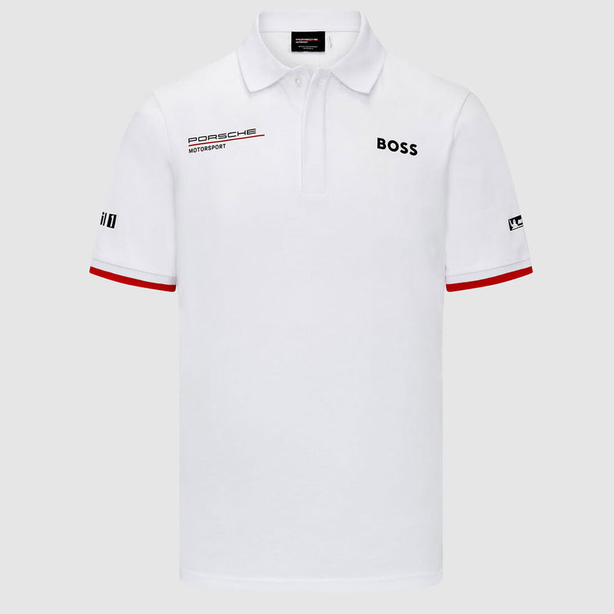 Porsche Motorsport White Team Polo Tee Shirt