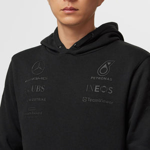 Mercedes AMG Petronas F1 Team Black Stealth Logo Hoodie