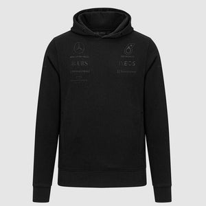 Mercedes AMG Petronas F1 Team Black Stealth Logo Hoodie