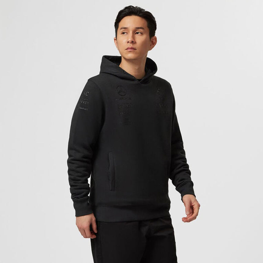 Mercedes AMG Petronas F1 Team Black Stealth Logo Hoodie