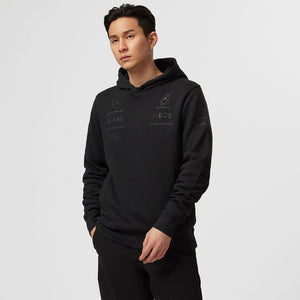 Mercedes AMG Petronas F1 Team Black Stealth Logo Hoodie