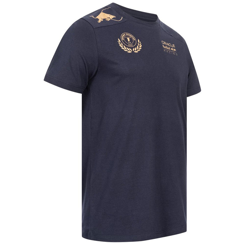 Oracle Red Bull Racing F1 Team 2022 Max Verstappen Champion T-Shirt | Navy